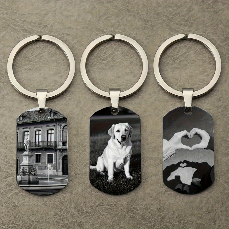 Custom Photo Keychain Personal - Initial Ring Custom 评论和价格