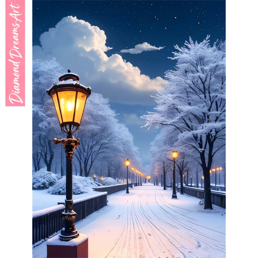 5D DIY Diamond Painting Snow S - Photo Mosaic Print 评论和价格